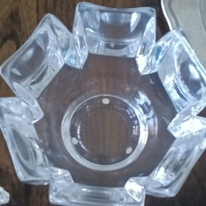 Orrefors crystal corona bowl. scallopped  candy dish